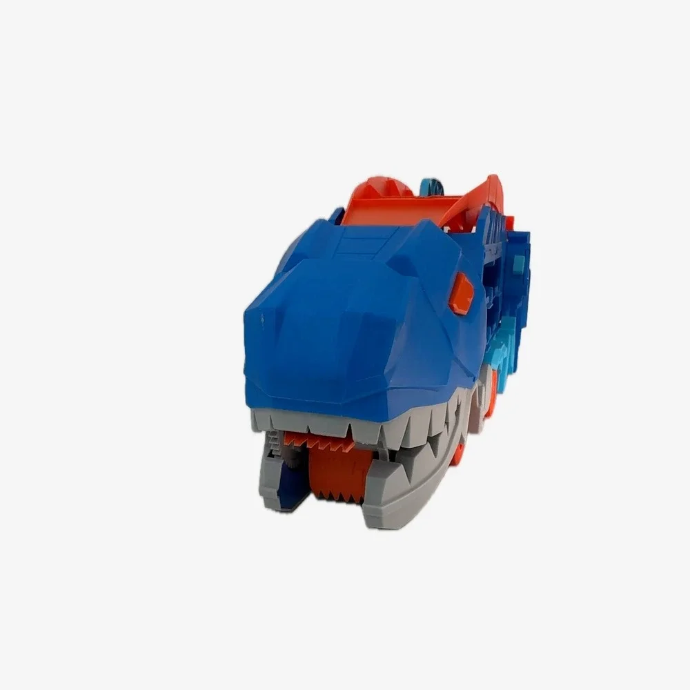 Dinosaur T-Rex Car Transporter Truck Car Carrier Storage Track Blue Orange